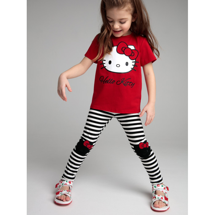 комплекты детской одежды playtoday комплект для девочек cherry baby girls футболка шорты Комплекты детской одежды Playtoday Комплект для девочек Cherry kids girls (футболка, брюки)