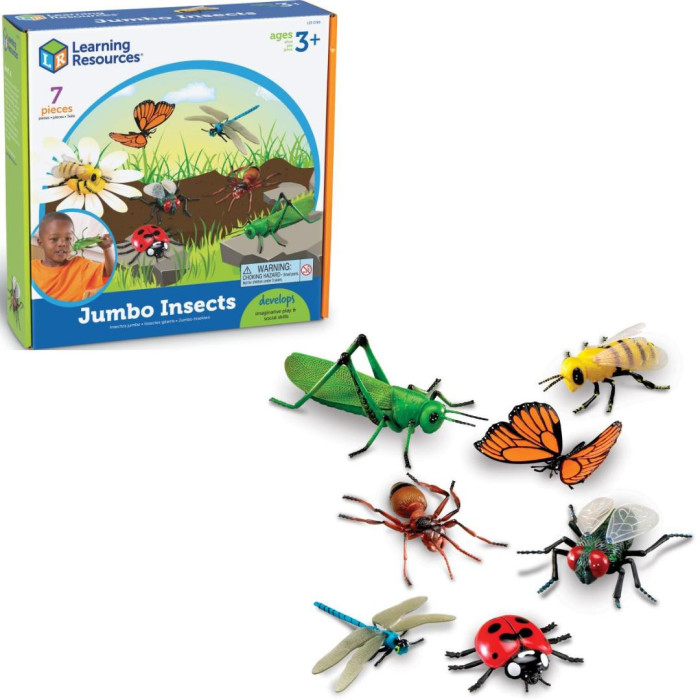 Игровые фигурки Learning Resources Игровой набор Насекомые (7 элементов) набор пазлов для малышей на подложке насекомые бабочка и пчела