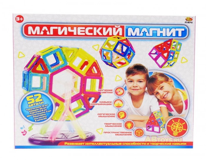 

Конструктор ABtoys Магический магнит (52 предмета), Магический магнит (52 предмета)