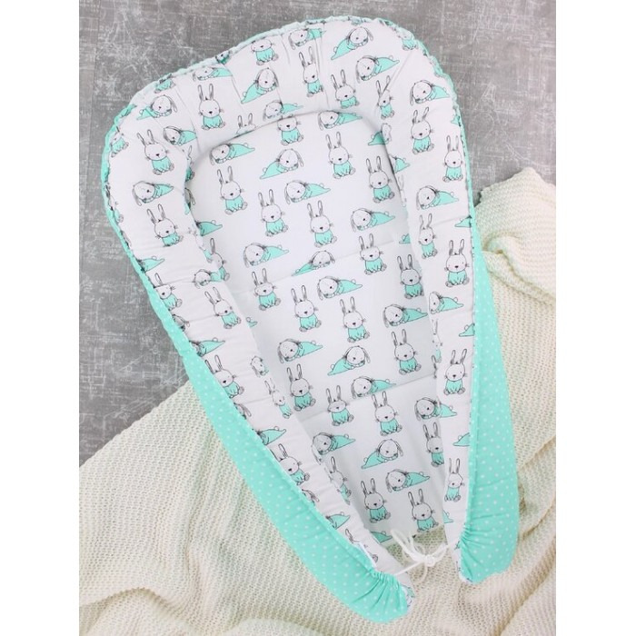 Body Pillow Гнездышко-кокон для новорожденных Зайчики вигвамия кокон для новорожденных домик принцессы