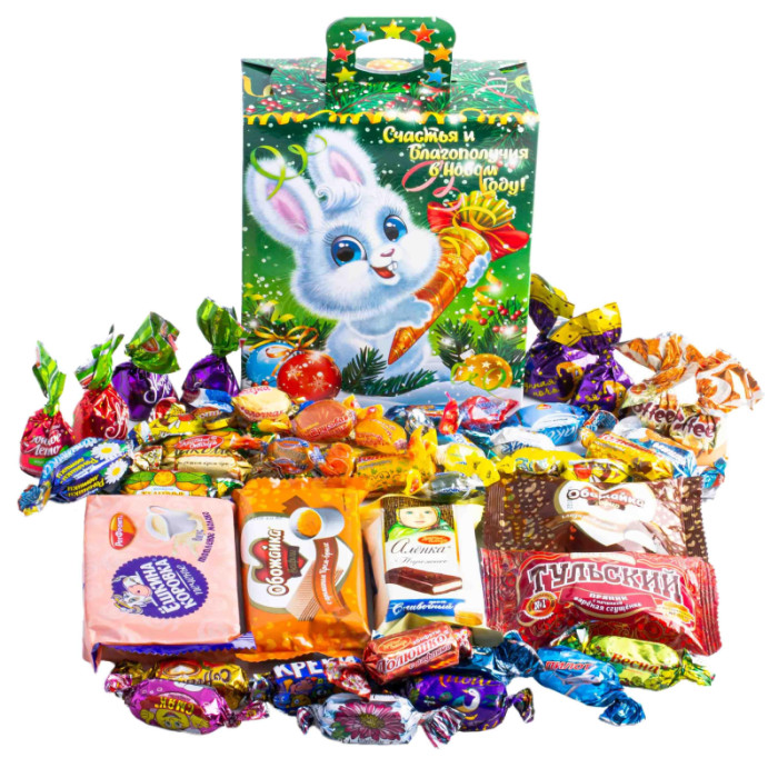 

Азбука Праздника Новогодний сладкий подарок Пушистик 800 г, Новогодний сладкий подарок Пушистик 800 г