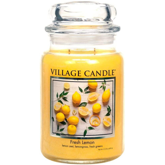

Village Candle Ароматическая свеча большая Лимонный Фреш, Ароматическая свеча большая Лимонный Фреш