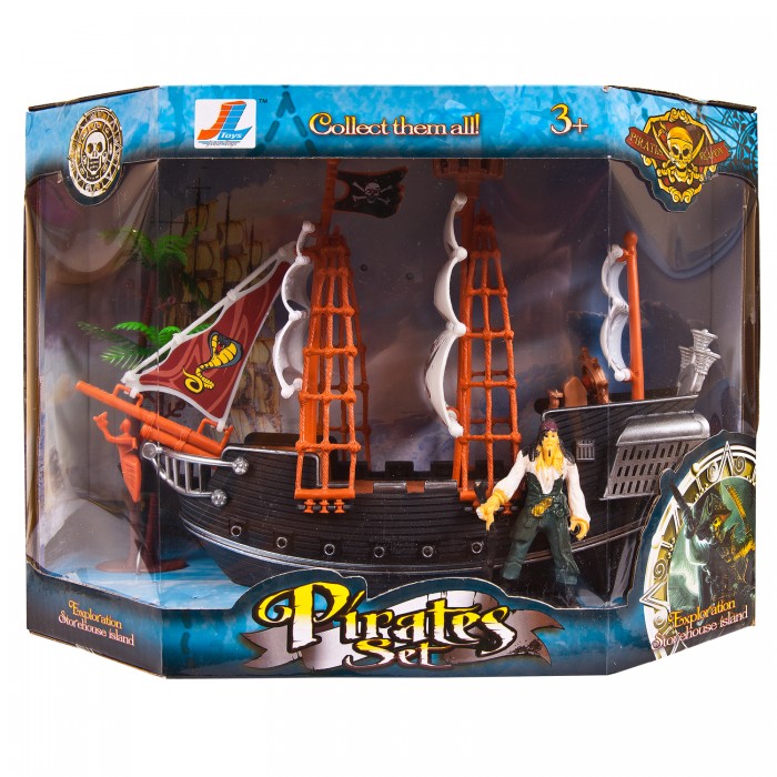 Игровые наборы Junfa Набор игровой Пиратский корабль игровой набор головоломка cy 2112a пиратский корабль оранжевый в коробке