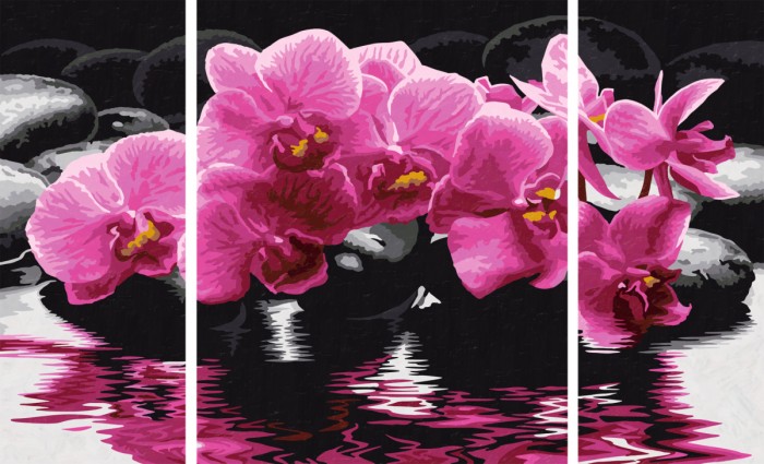 Характеристики товара Раскраска по номерам Schipper триптих цветы wellness oase 9260681