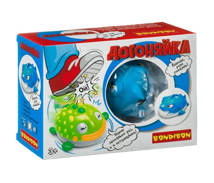 Электронные игрушки Bondibon Развлекательная игра Догоняйка Акула полоса препятствий тачки догоняйка