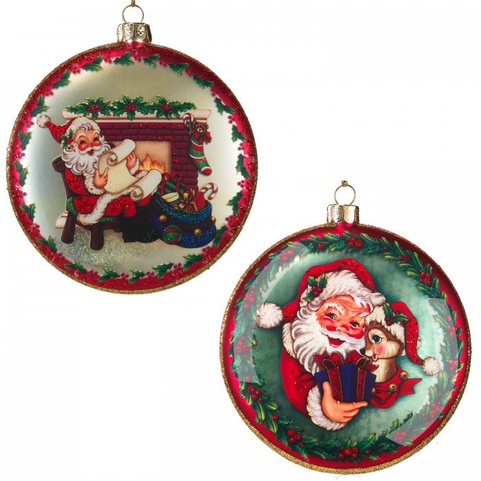 Елочные игрушки ErichKrause Decor Украшение медальон Подарки Деда Мороза 10 см