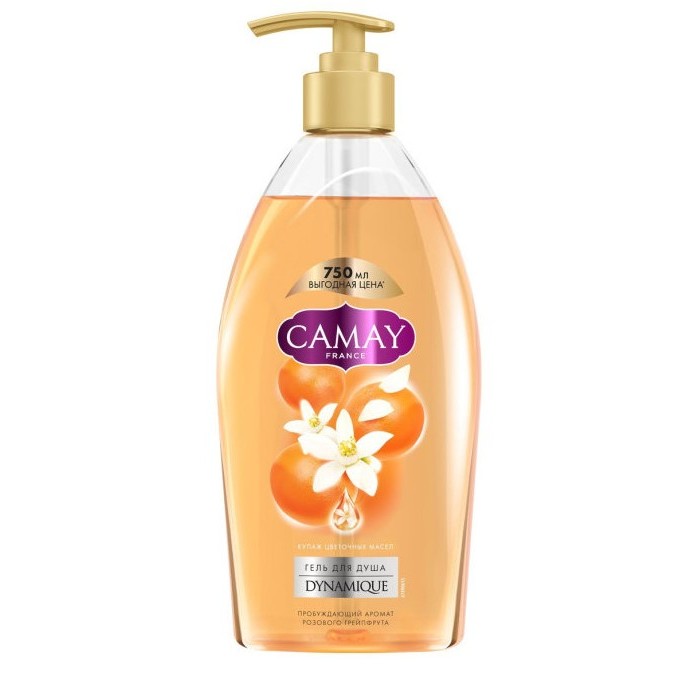 Косметика для мамы Camay Гель для душа Динамик 750 мл мыло camay 85г пробуждающий аромат розового грейпфрута