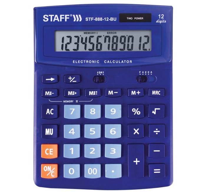 

Staff Калькулятор настольный STF-888-12 12 разрядов, Калькулятор настольный STF-888-12 12 разрядов