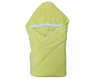  Папитто Конверт-одеяло велюр с вышивкой - Желтый