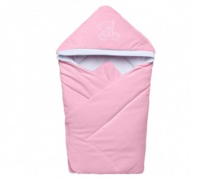 Папитто Конверт-одеяло велюр с вышивкой - Розовый