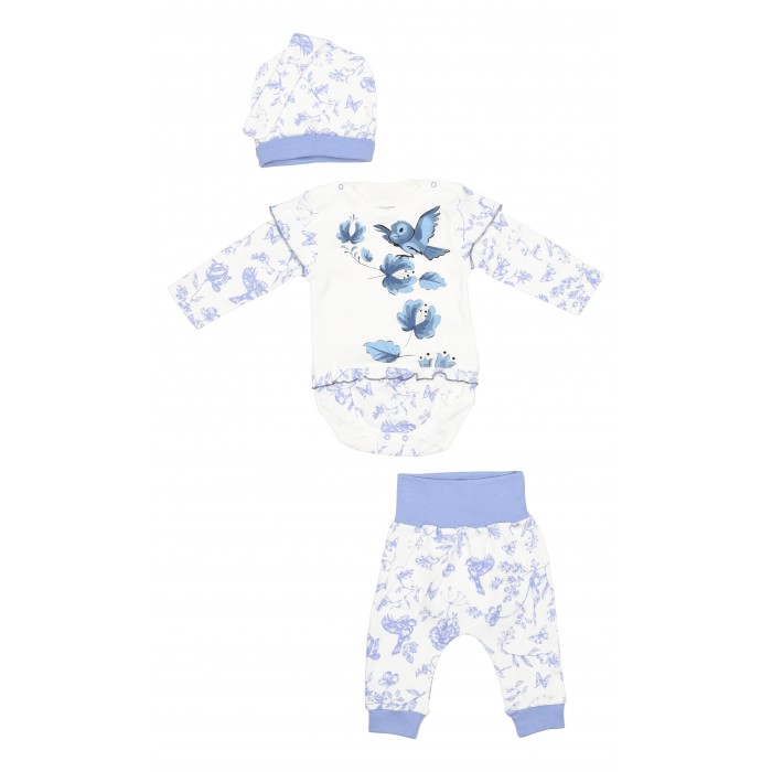 Комплекты детской одежды Panolino Костюм для девочки (боди, штанишки, шапочка) PN14220 комплекты детской одежды лапушка костюм кофта штанишки футер t rex