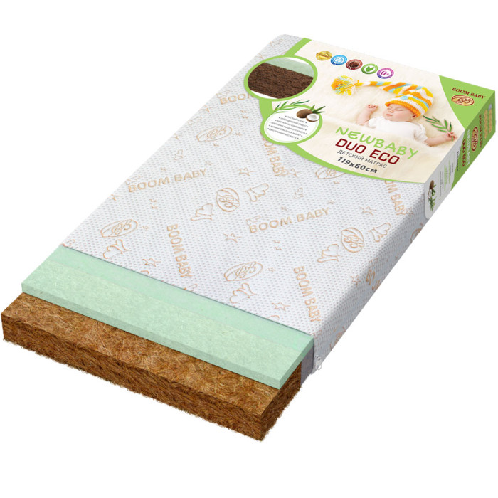 

Матрас BoomBaby NewBaby Duo Eco 119х60х8, NewBaby Duo Eco 119х60х8