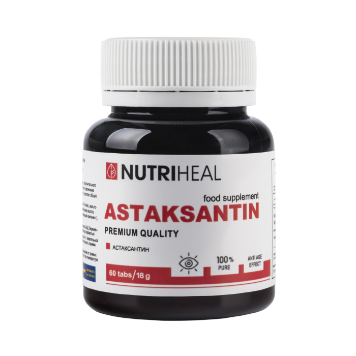 Nutriheal Астаксантин из красных водорослей  для сердца и молодости 60 табл. nutriheal астаксантин из красных водорослей для сердца и молодости 60 табл
