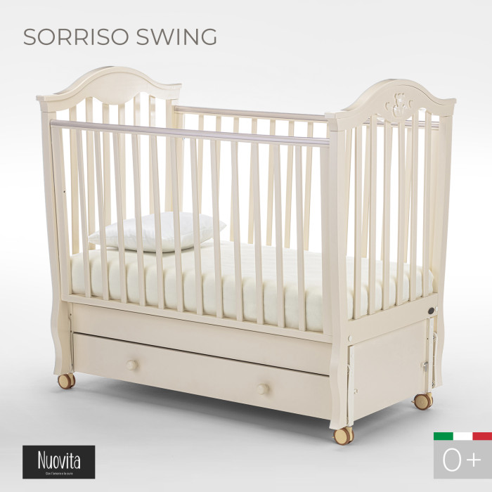 Детские кроватки Nuovita Sorriso swing продольный маятник кроватки трансформеры гандылян бэтти продольный маятник