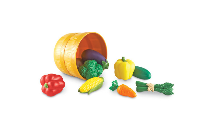Learning Resources Игровой набор Овощи в ведерке (10 элементов) learning resources ные тарелки для сортировки канцелярских товаров 6 элементов