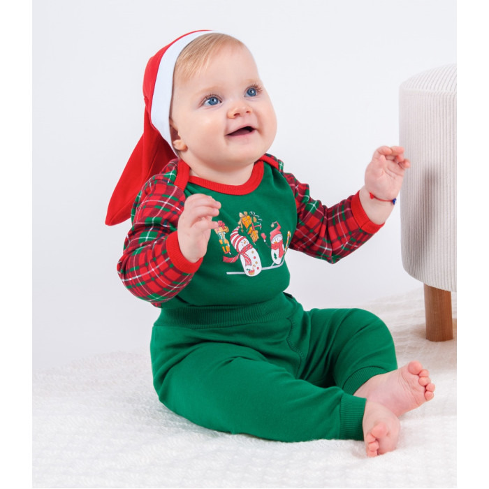 Комплекты детской одежды Трия Комплект: боди, штанишки, шапка Новогодний фото