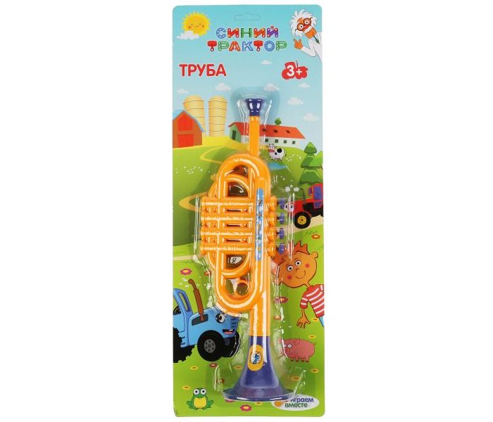 Музыкальный инструмент Играем вместе Труба Синий трактор