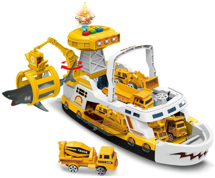 Игровые наборы Pituso Игровой набор Транспортный корабль-парковка Engineering игровые наборы siku корабль контейнеровоз