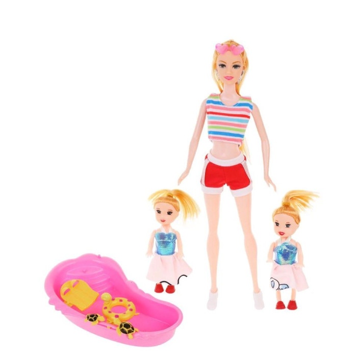 Наша Игрушка Игровой набор Счастливая семья B010 коляска для куклы наша игрушка трость сердца m1418 3