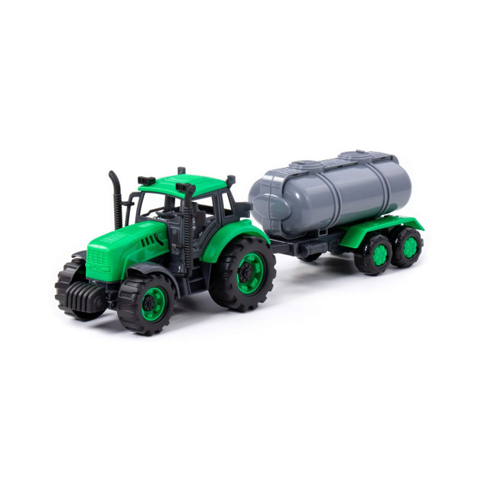 Машины Полесье Трактор Прогресс с прицепом-цистерной трактор инерционный прогресс с прицепом цистерной цвет зелёный