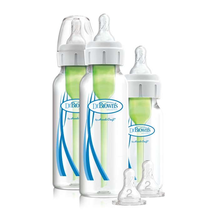 Бутылочки Dr.Brown's Набор антиколиковых бутылочек с узким горлышком 3 шт. 2x250 мл, 1x120 мл
