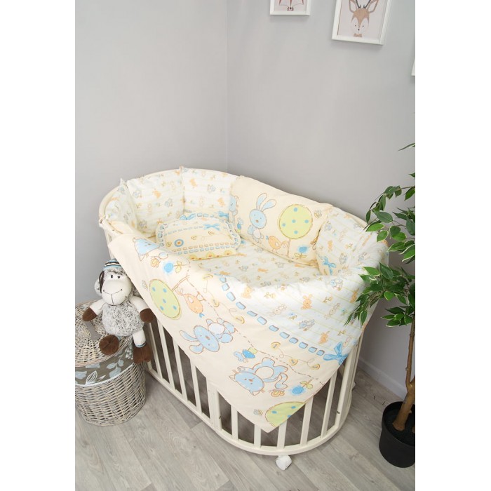 Комплект в кроватку Сонный гномик Акварель с бортами-подушками (7 предметов) одеяло сонный гномик бамбук