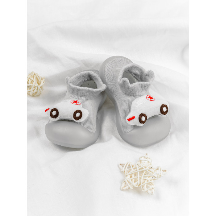 

AmaroBaby Ботиночки-носочки First Step Car с дышащей подошвой, Ботиночки-носочки First Step Car с дышащей подошвой