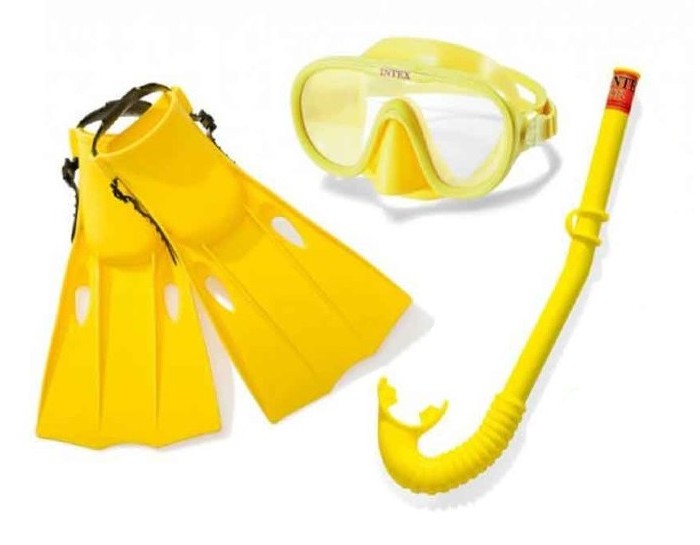 Аксессуары для плавания Intex Комплект для плавания Master Class Swim Set набор для плавания и подводного плавания унисекс осьминог зеленые очки подводное плавание ласты и сумка для переноски в комплекте