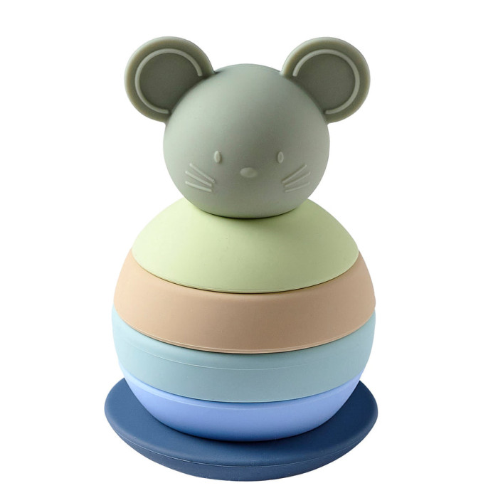 Развивающие игрушки Nattou Пирамидка силиконовая Мышка мягкая игрушка малая nattou adele valentine doudou мышка 424134