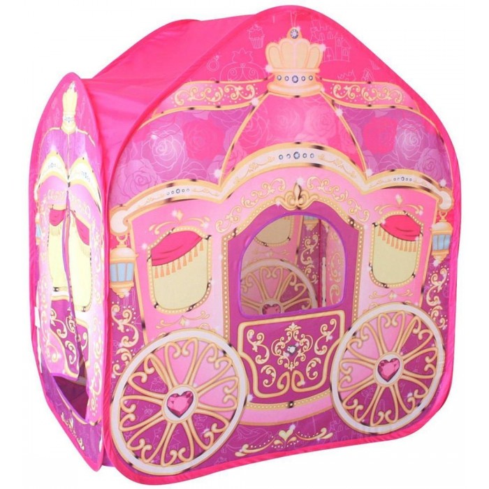 игровая палатка дом принцессы цвет розовый металлический каркас Игровые домики и палатки Наша Игрушка Палатка игровая Карета принцессы