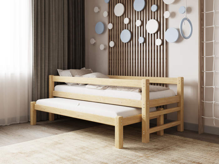 Кровати для подростков Green Mebel Виго 2 в 1 80х190 кровать виго с выдвижным спальным местом 2 в 1 70 × 200 см массив сосны без покрытия