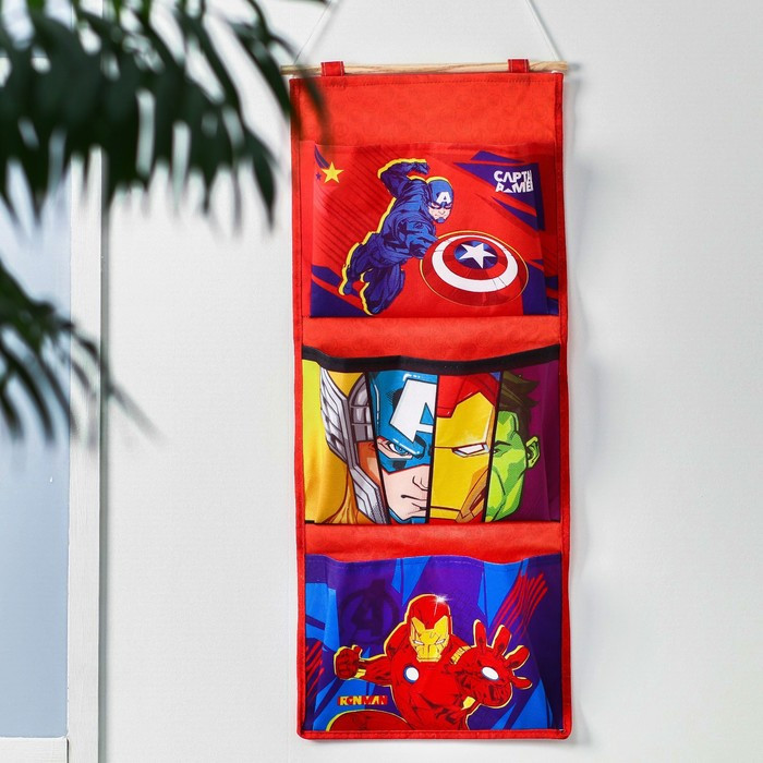 Марвел (Marvel) Кармашки вертикальные настенные Capitan America Мстители