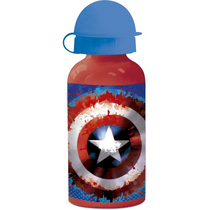 цена Бутылки для воды ND Play Бутылка для воды Капитан Америка Значок 400 мл