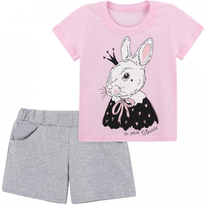 

Babycollection Костюм для девочки Милый кролик (футболка, шорты), Костюм для девочки Милый кролик (футболка, шорты)