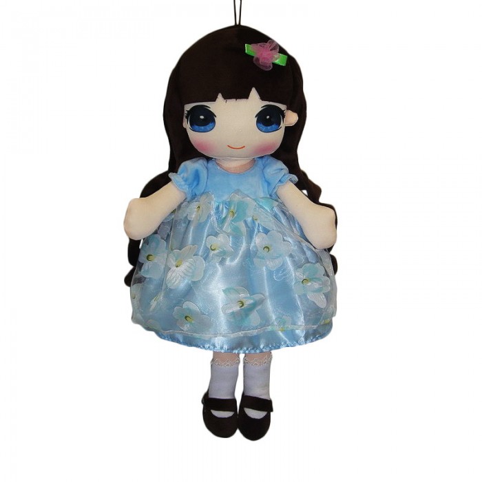 Куклы и одежда для кукол ABtoys Кукла в голубом платье 50 см мягкая игрушка abtoys кукла в голубом платье 50 см голубой