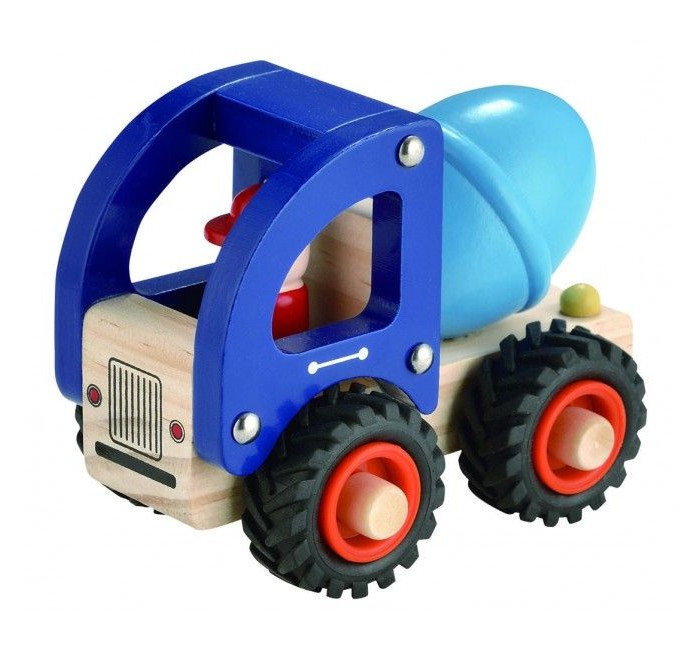 фото Деревянная игрушка magni игрушечная машинка бетономешалка