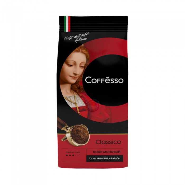 

Coffesso Кофе молотый Classico 250 г, Кофе молотый Classico 250 г