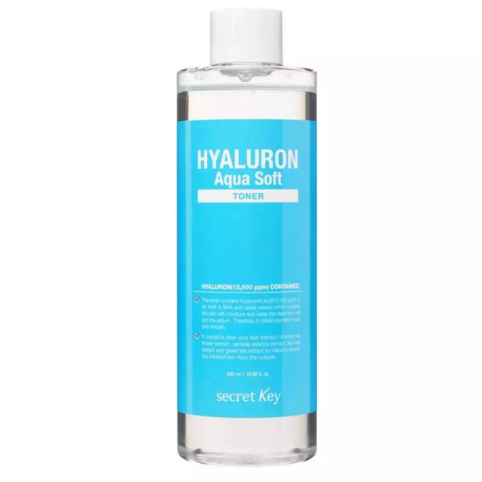 Secret Key Тонер для лица с гиалуроновой кислотой Hyaluron Aqua Soft Toner 500 мл