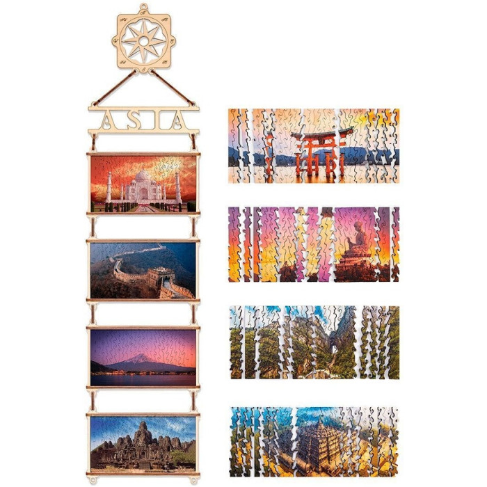 

Eco Wood Art Деревянный двусторонний пазл Ewa Карта мира Азия 70x18 см, Деревянный двусторонний пазл Ewa Карта мира Азия 70x18 см