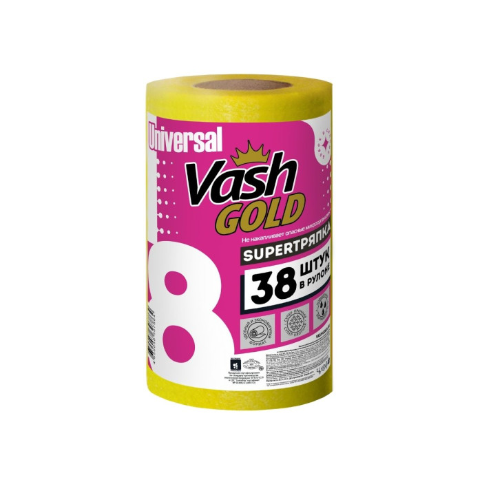 

Vash Gold Супер тряпка универсальная 38 листов, Супер тряпка универсальная 38 листов