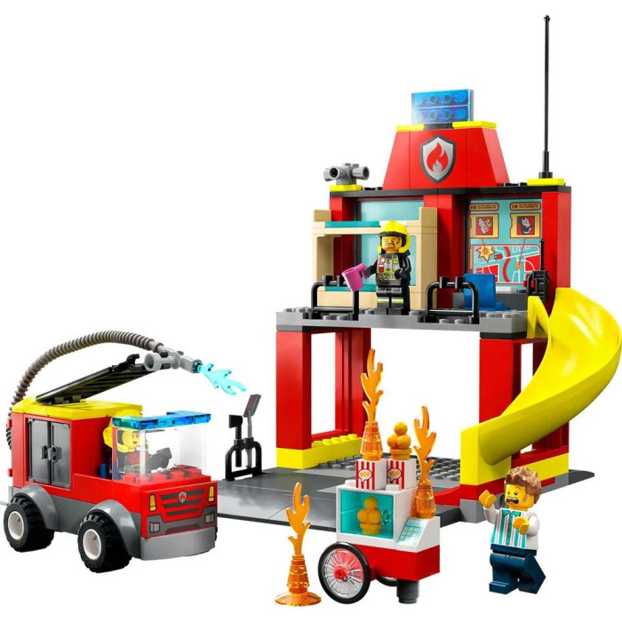 Конструктор Lego City Пожарная часть и пожарная машина (153 детали)