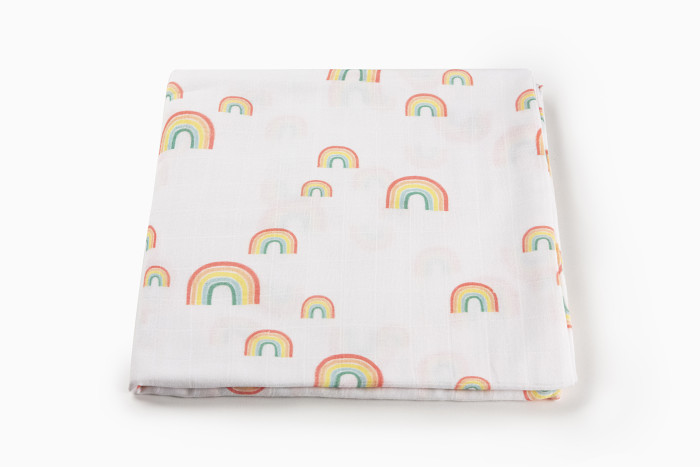 Пеленка Firstday муслиновая для новорожденных 120x120 см - Rainbow