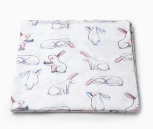 Пеленка Firstday муслиновая для новорожденных 120x120 см - Rabbit's