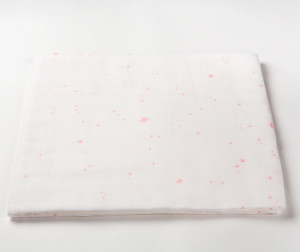 Пеленка Firstday муслиновая для новорожденных 120x120 см - Розовые звезды