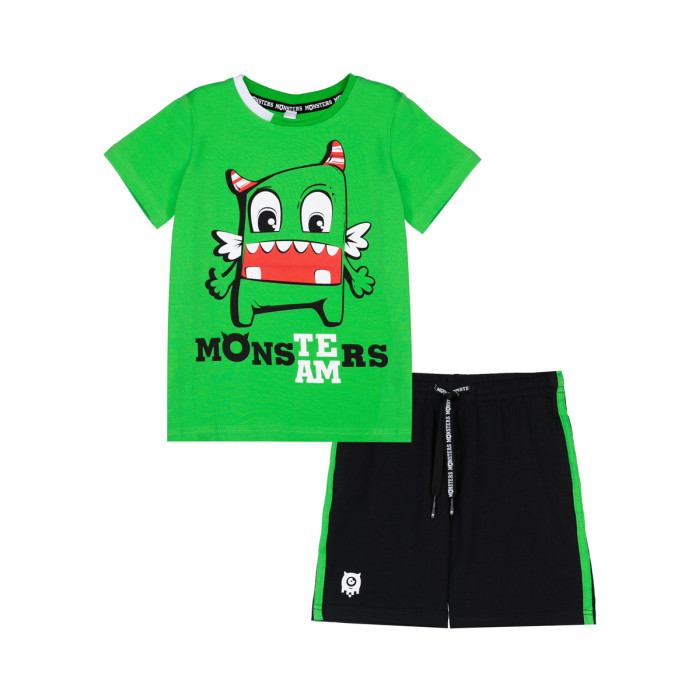 цена Комплекты детской одежды Playtoday Комплект трикотажный для мальчиков: футболка, шорты Monsters kids boys 12312166