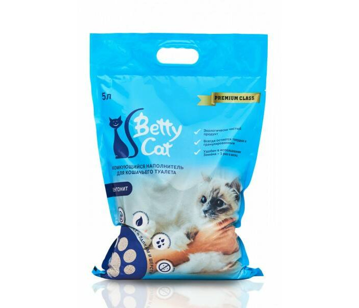 Betty Cat Наполнитель для кошачьего туалета гигиенический нейтральный 5 л