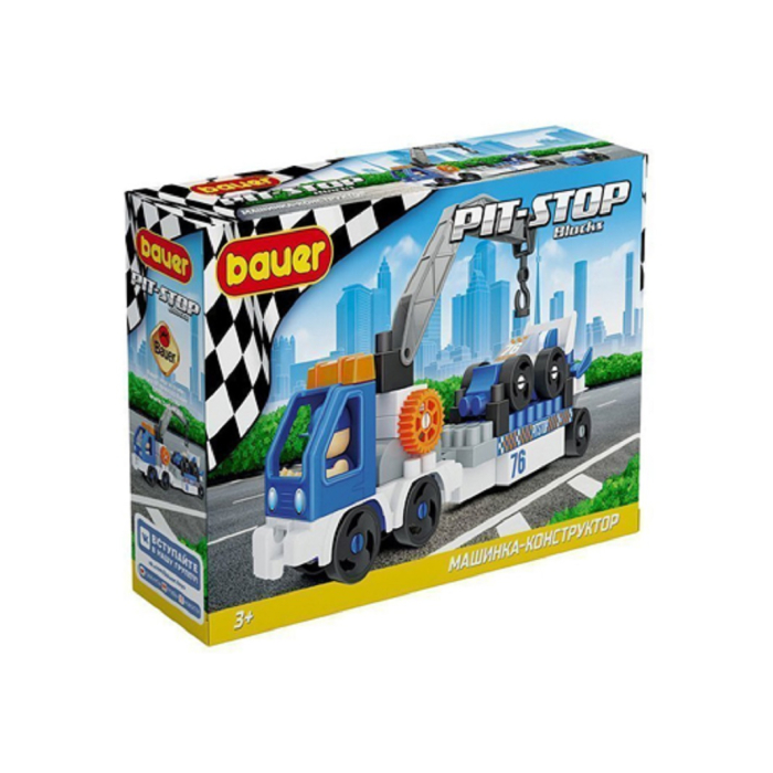 

Конструктор Bauer Игрушка Эвакуатор и гоночная машинка Pit Stop 818, Игрушка Эвакуатор и гоночная машинка Pit Stop 818