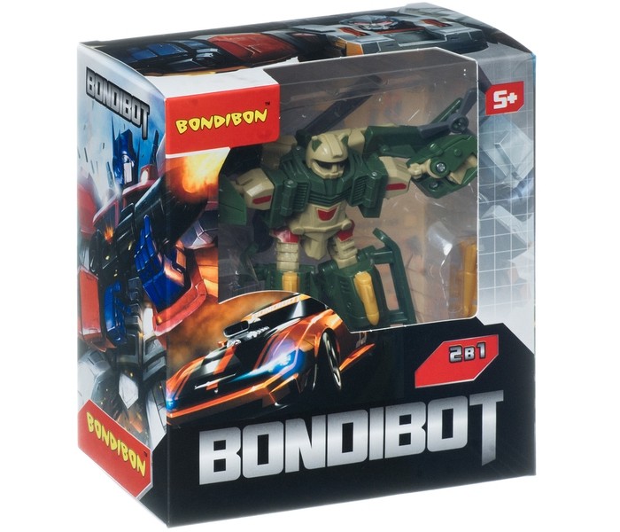 цена Роботы Bondibon Трансформер Bondibot 2 в 1 Робот-вертолёт