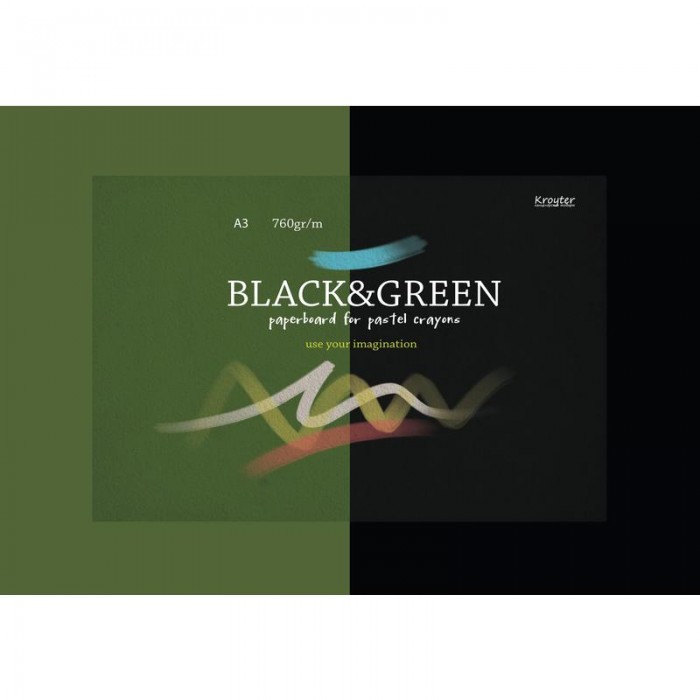 

Kroyter Альбом для рисования Black and Green А3 10 листов, Альбом для рисования Black and Green А3 10 листов