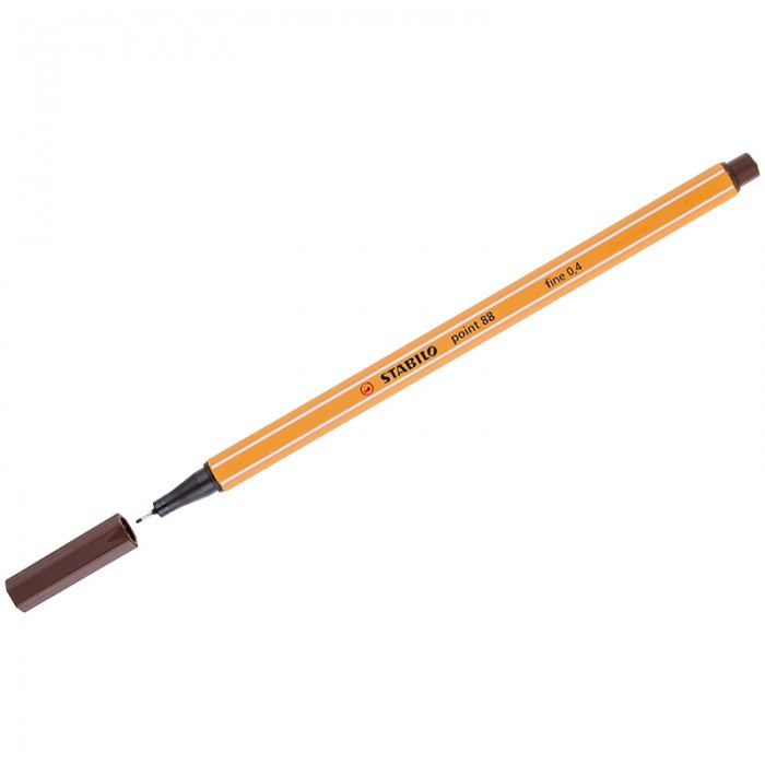  Stabilo Ручка капиллярная Point 88 0.4 мм коричневый 5 шт.